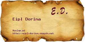 Eipl Dorina névjegykártya